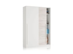 Armario Elliot 120 2 puertas correderas Blanco Artik (Blanco Mate) – Blanco Velho 120 x 200 x 50 cm