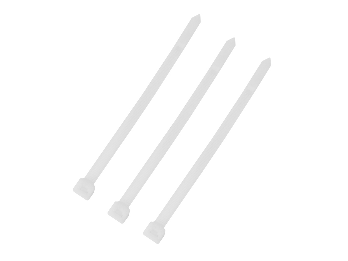 100 Unidades De Bridas De Nailon Autoblocantes Para Cables, Color Blanco.