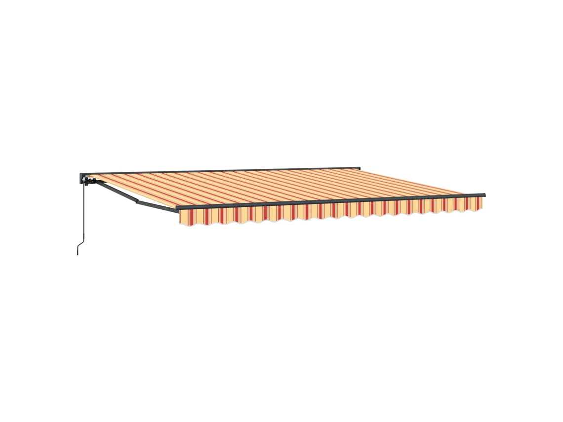 Toldo retráctil manual amarillo y naranja de 4 x 3,5 m VIDAXL