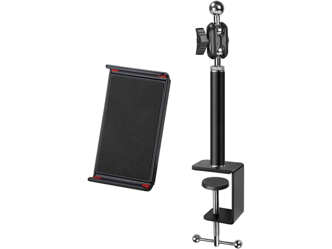 Soporte Metálico Para Tablet O Teléfono Con Ángulos Flexibles Para Escritorio, 3 Barras De Longitud