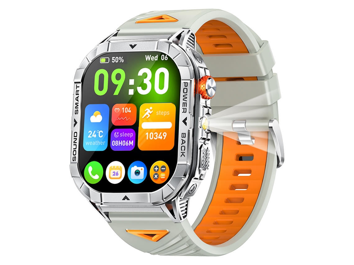Reloj Inteligente K70a Con Pantalla Amoled Hd De 2,13", 20 Modos Deportivos, Monitor De Frecuencia Cardíaca Y Spo2, Ip68 (plateado)
