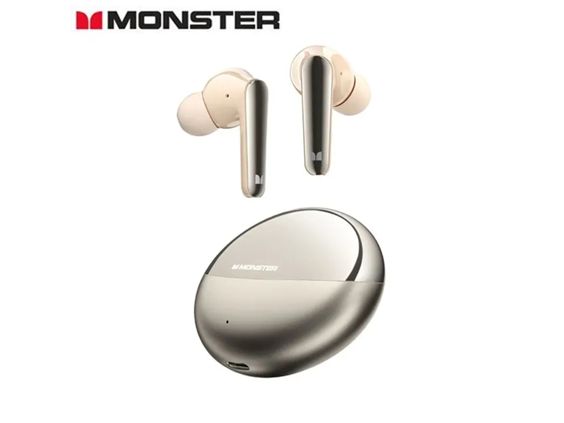 Auriculares Inalámbricos Monster N-lite203 Bt 5.3 Estéreo Hi-fi Resistentes Al Agua Para Deportes Con Estuche De Carga.