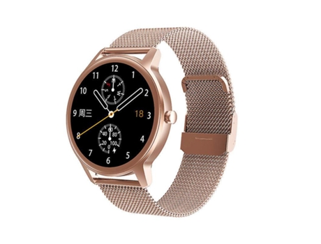 Reloj inteligente para mujer con frecuencia cardíaca, cuidado saludable, monitor de sueño y contador de calorías (dorado) VEANXIN