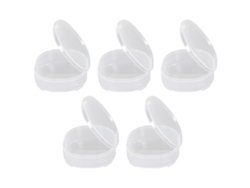 Caja De Almacenamiento Para 5 Labiales De Maquillaje Portátil Y Transparente Para Pendientes Vante