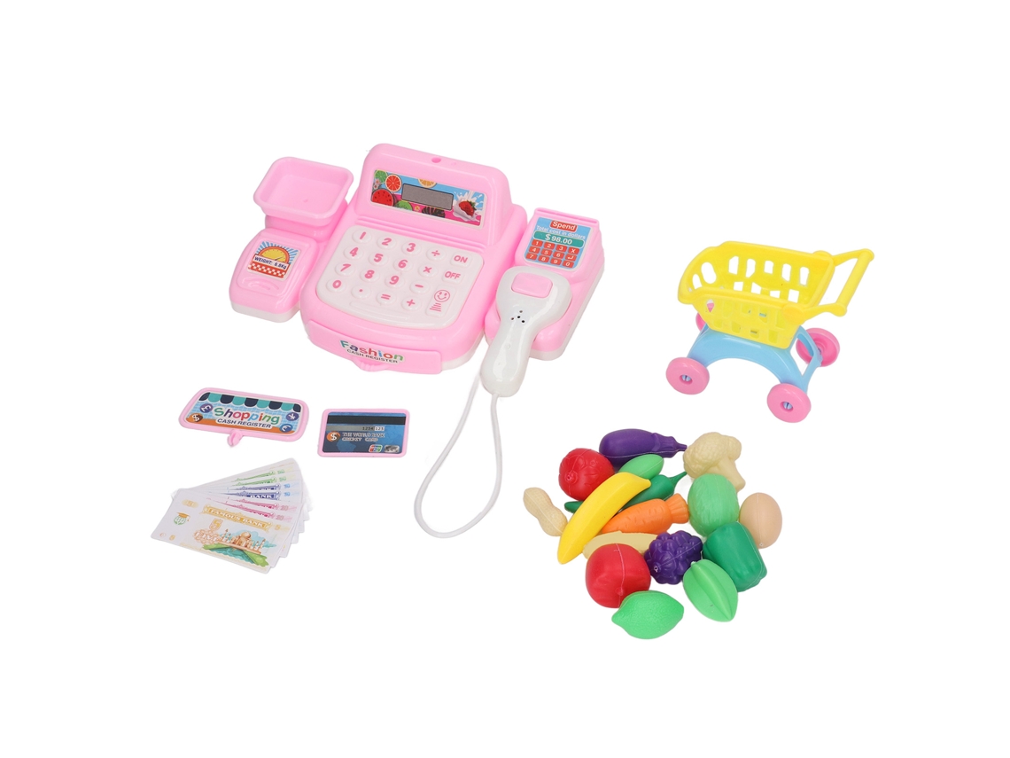 Caja Registradora Juguete Para Niños Colorida Con Luz Y Sonido Material Duradero Juego De Rol Para Edades +3