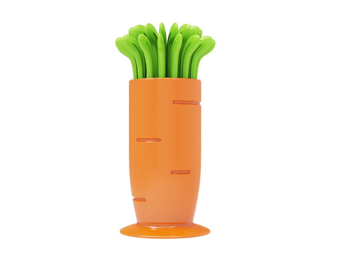 Juego De 30 Tenedores De Plástico Para Fruta Con Caja Para Rábanos, Ideal Para Fiestas Y Eventos.