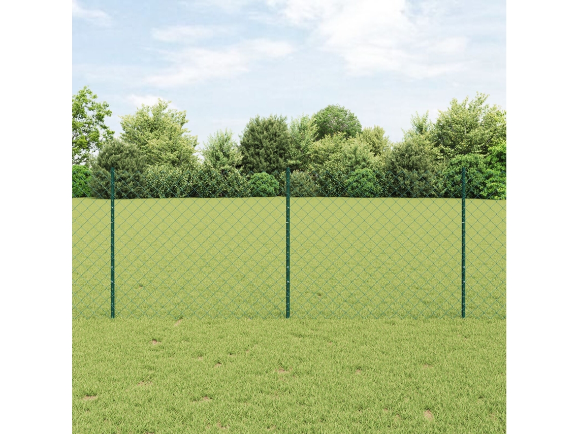 Juego de valla de jardín de 2 piezas de acero galvanizado verde Wsd99695 Lovely Home