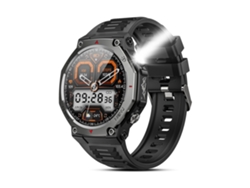 Smartwatch Chronus Pantalla AMOLED 1.43 Linterna LED 5ATM (Negro)