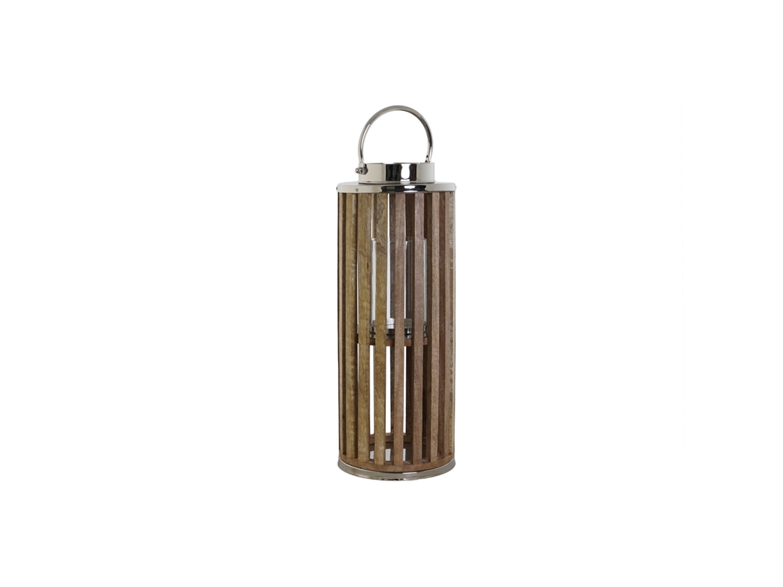 Portavela Mango Cristal Natural Marron 20x20x51cm