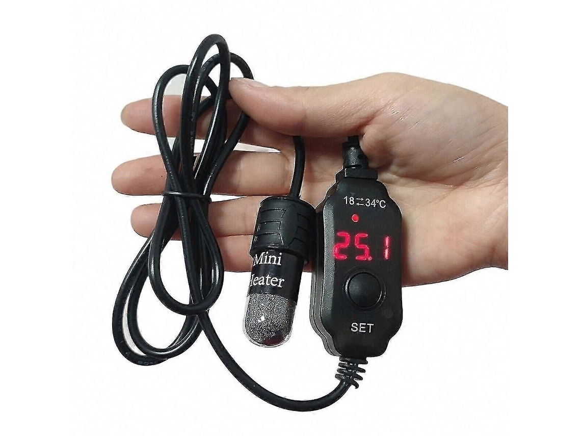 Mini Aquecedor Usb para Aquário, Submersível, com Termostato e Haste de Aquecimento. GOKOCO