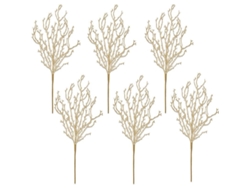 Ramas De Navidad Con Glitter Dorado Tallos Artificiales Para Decoración Floral Centros De Mesa Guirnaldas