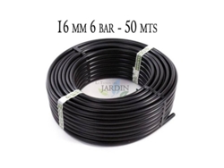 Tuberia Polietileno Agricola 16 Mm 6 Bar 50M Negro Sin Goteros SUINGA