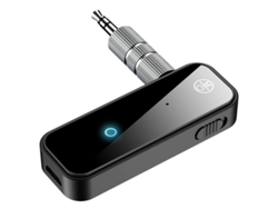 Transmisor y receptor Bluetooth 2 en 1 con batería de 4 horas de duración para una transmisión de audio clara YIZHOOD Negro