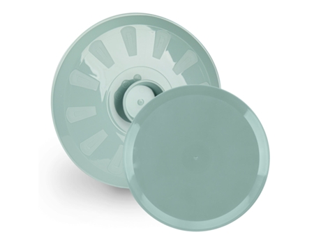 PLASTIC FORTE - Juego de 2 Tapas Gira Tortillas en Plástico con Agarre Central. Verde