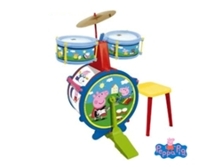 Instrumento Musical PEPPA PIG Bateria Sencilla Banqueta (Edad Mínima Recomendada: 3años)
