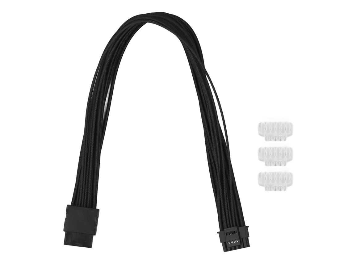Cabo De Extensão Gpu 12vhpwr 16 Pin 12+4 Macho Para Fêmea Pcie 5.0 600w Para Placas Gráficas Rtx3090ti 40 Série 340mm Preto