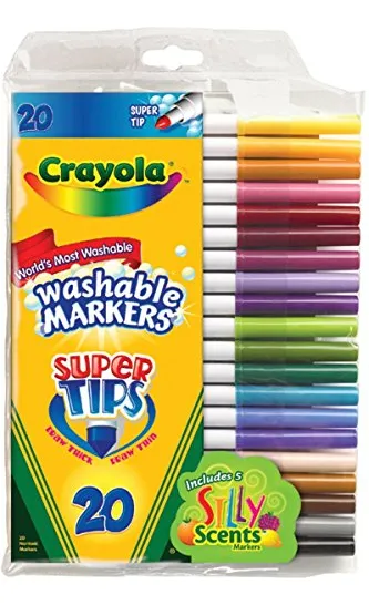 Paquete de 2 puntas lavables Crayola Super Tips de 20 quilates (5 vayotoy)