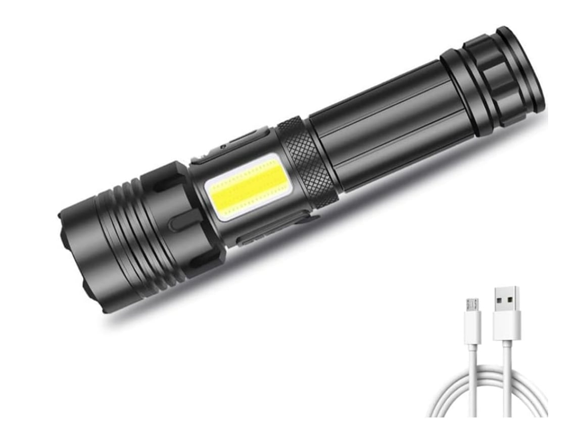 Antorcha Led Cob, linterna de 9 núcleos, luz de Flash recargable por USB, luces de trabajo con Zoom Xhp70.2, linterna de aluminio negra YEMAESRE