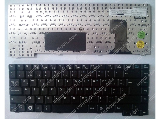 Teclado para Portátil Fujitsu Amilo Pi 2550 Pi 2530 Pi 2540 Pi 2550 Xi 2428