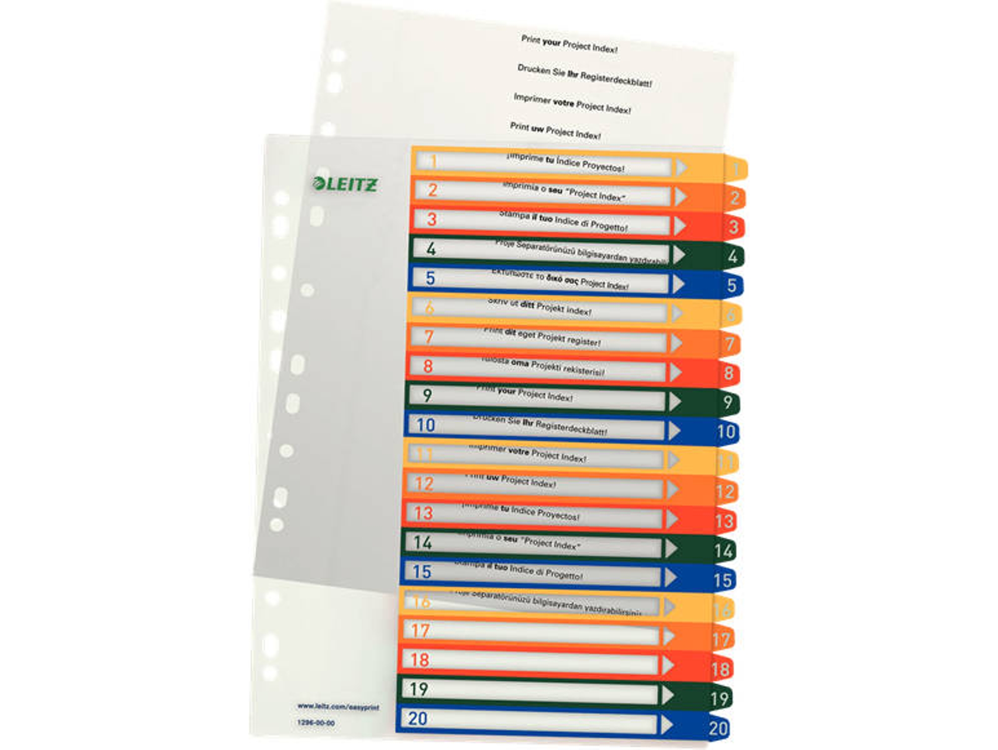 Separador LEITZ 12960000 Multicolor (A3 - Polipropileno - A4)