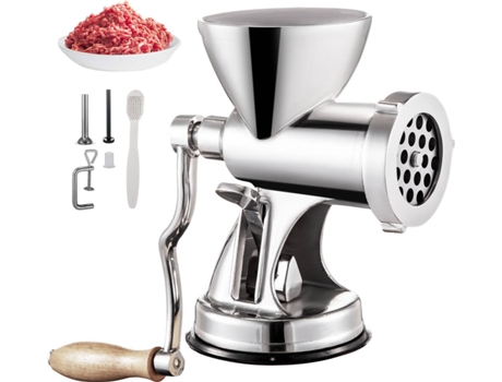 Picadora de carne manual VEVOR en acero inoxidable 304 con 2 métodos de fijación