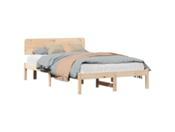 Maison Exclusive - Estructura De Cama Natural 135 X 190 Cm Madera De Pino Macizo