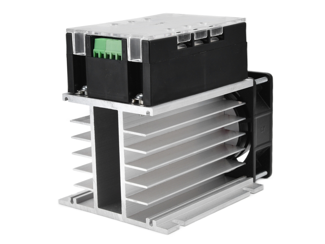 Regulador de estado sólido trifásico TSR 120WA H con control de temperatura, voltaje y atenuación CA 380 V con radiador