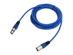 Cable De Micrófono Xlr Macho A Hembra, 3 Pines, Cubierta De Tela, Azul, 5 M/16,4 Pies, Accesorio De Audio