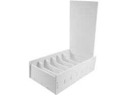 Caja Organizadora De Efectivo Con Tapa, 6 Compartimentos, Plástico Pvc, Para Oficina.