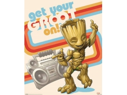 Póster GF Guardianes de La Galaxia Get Your Groot On (40x50 cm)