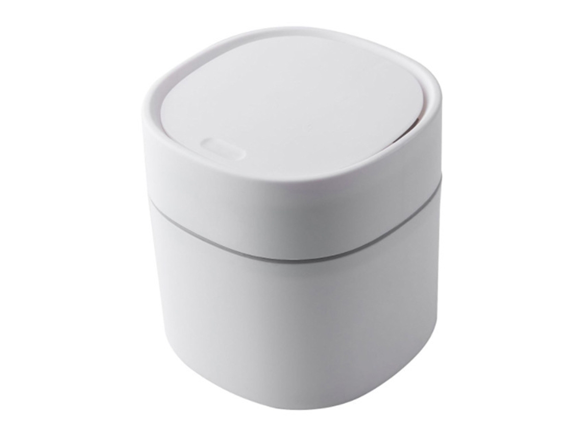 Minipapelera De Escritorio Con Tapa, De Bonito Estilo Nórdico, Ideal Para La Oficina Y El Baño.
