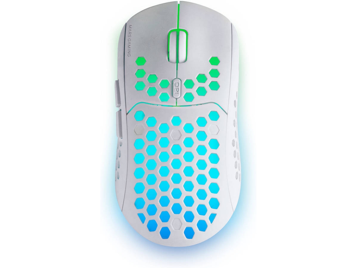 Ratón MARS GAMING MMW3W (Inalámbrico - 3200 dpi - Blanco)