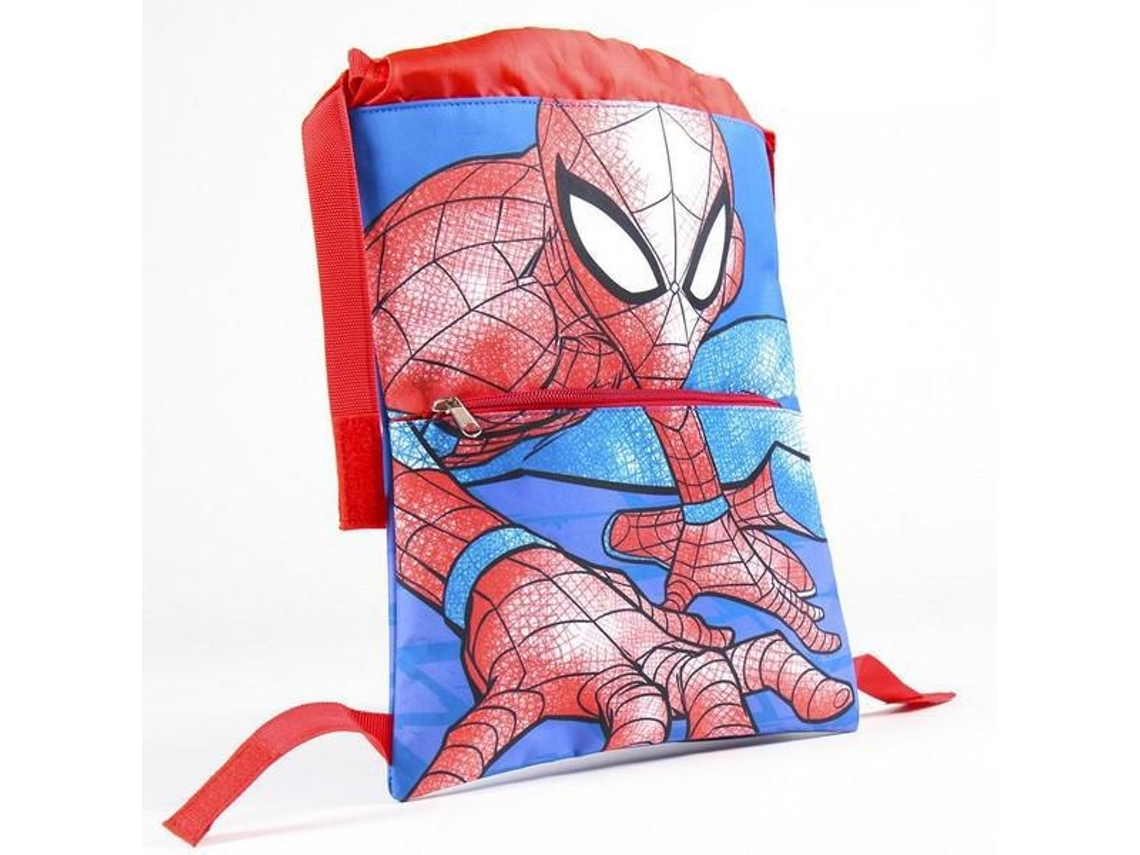 Bolsa Saco Infantil Spiderman Azul