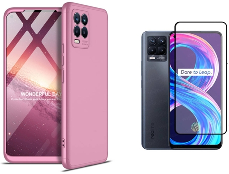 Carcasa y Protector Realme 8 Pro 4G Slim armor 360º Rosa