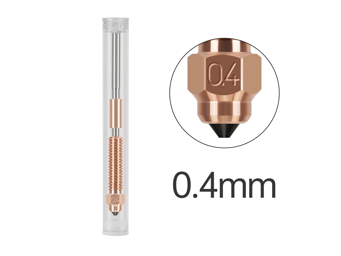 Bico de Aço Endurecido 0.4mm compatível com Creality K1c/k1 Max/Ender 3