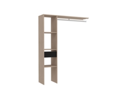 Vestidor de Madera con 3 Estantes, 1 Cajón y Un Armario: CONCEPT U (Multicolor - Tablero de Partículas - 138x180 cm)