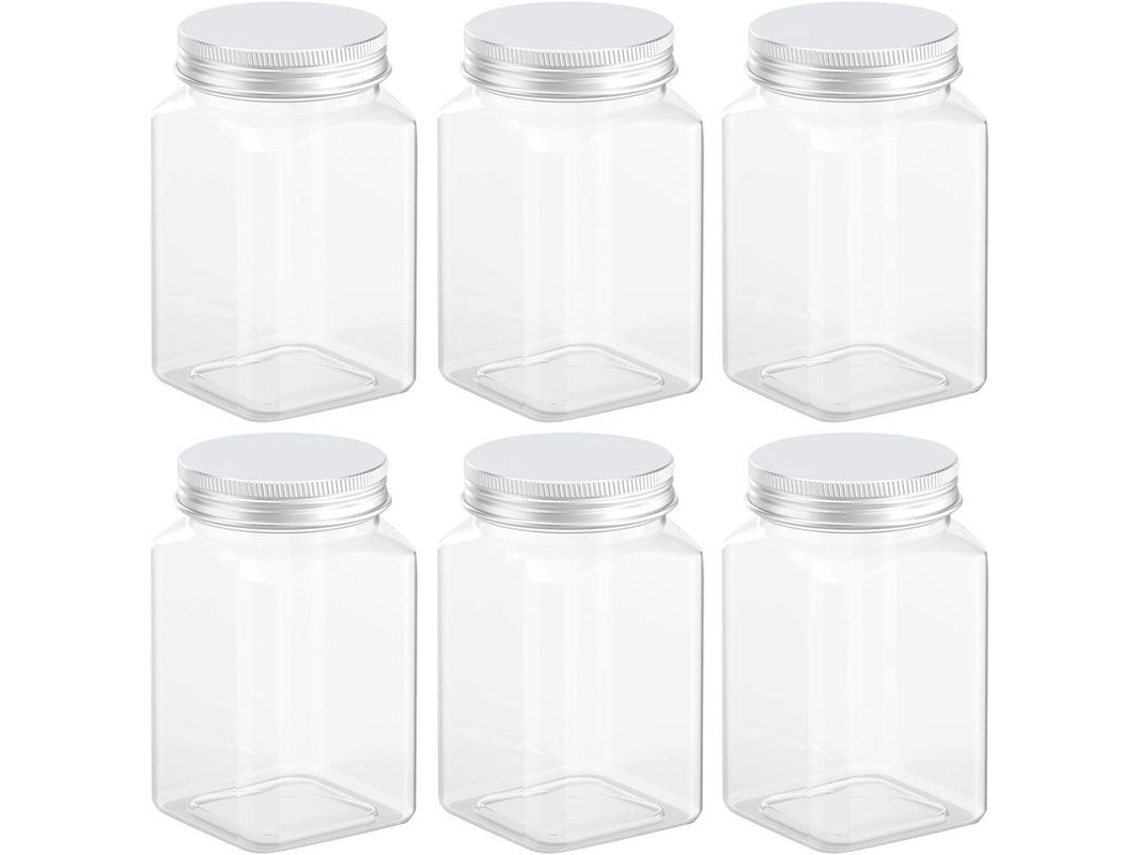 Recipientes De Plástico Transparente De 295 Ml Con Tapas Herméticas, 6 Unidades Para Almacenamiento En La Cocina Y El Hogar.