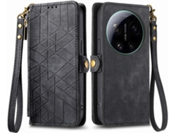 Funda Para Xiaomi 17 Ultra, Cartera Tipo Cartera De Piel Sintética Con Estampado Geométrico, Resistente A Los Golpes Y Con Cremallera.
