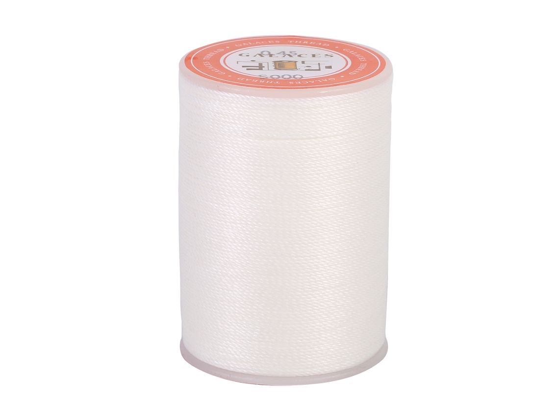 Hilo de coser cuero encerado 0,45 mm 160 m/rollo Manualidades DIY Blanco