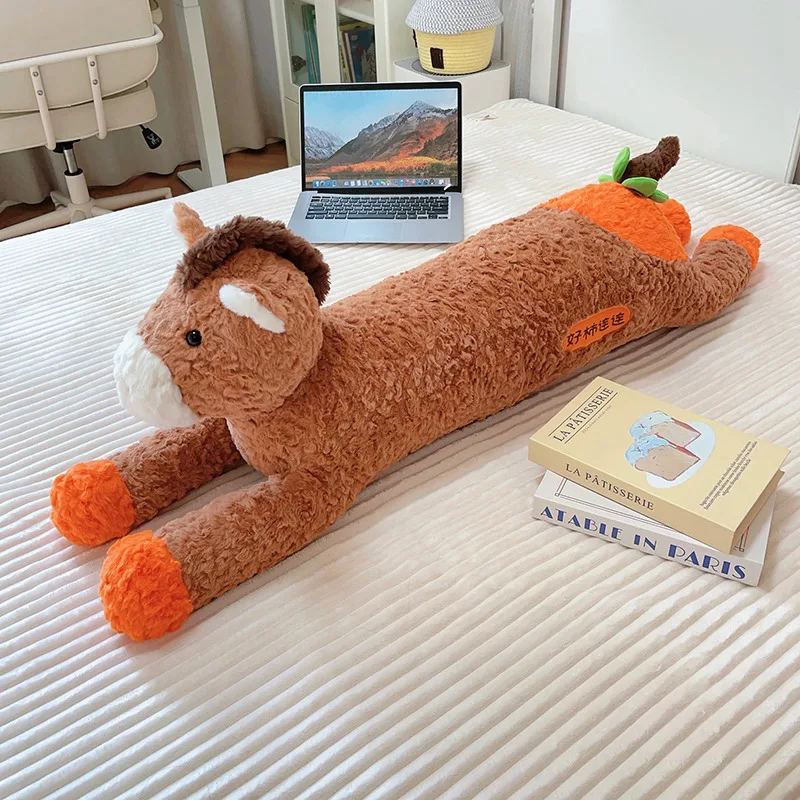 Almohada De Respaldo Larga Para Adultos Con Forma De Poni (110 Cm), Suave Y Cómoda.