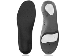 Plantilla De Soporte Para Fascitis Plantar En Pies Planos, Talla 45-47, Negra Con Orificios De Ventilación.