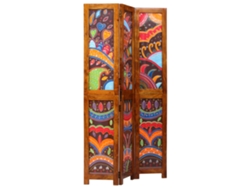 Biombo Vidaxl estilo bohemio con diseño de cachemira, madera multicolor (105 x 1,5 x 180 cm)