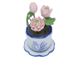 Flor En Maceta Miniatura Para Casa De Muñecas, Escala 1:12, Bonsái Simulado, Regalo Para Niños, Decoración.