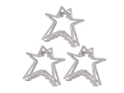 Accesorio decorativo para el cabello con clip de estrella de metal estilo Y2K