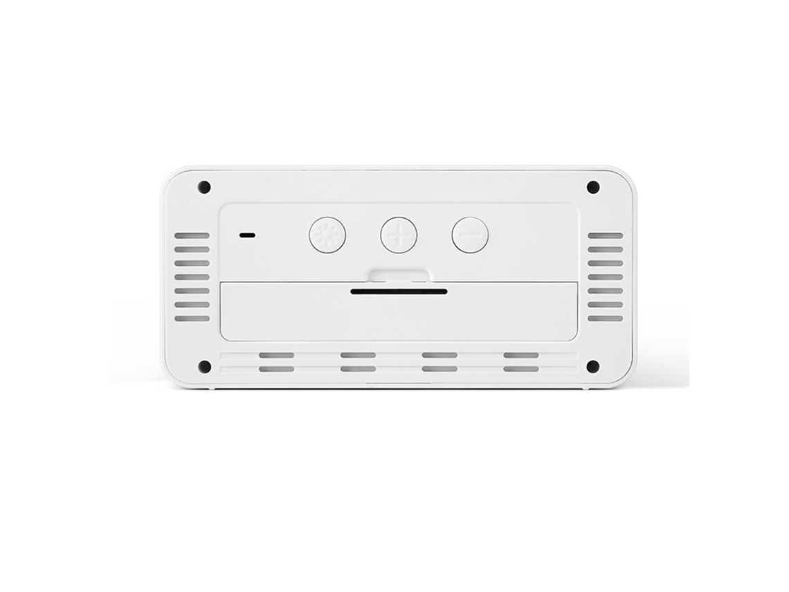 Reloj Despertador Digital Con Gran Pantalla Lcd, Indicador De Temperatura Y Humedad, Retroiluminación, Función De Repetición De Alarma Y Funcionamiento A Pilas, Ideal Para Dormitorios Y Oficinas.