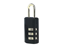 Candado Master Lock De 3 Dígitos Negro Para Equipaje Diámetro Del Anillo 5 Mm