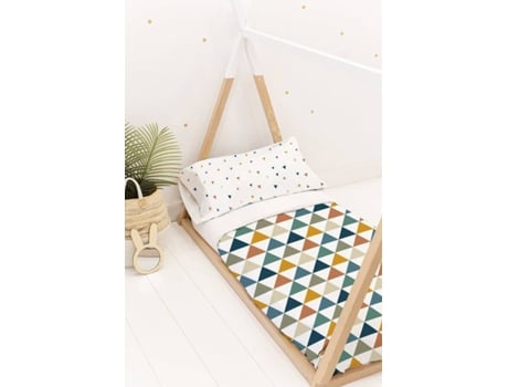 Colcha Infantil y Funda de Almohada SOKIOS (250 x 270 - Poliéster - Blanco)
