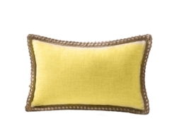 1 Funda De Almohada Rústica De Lino Y Yute, 30 X 50 Cm