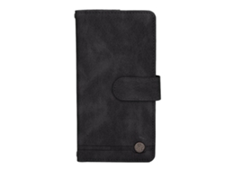 Capa Carteira Flip Com Suporte Magnético E Compartimentos Para Cartões Para Galaxy S21 Ultra Preto