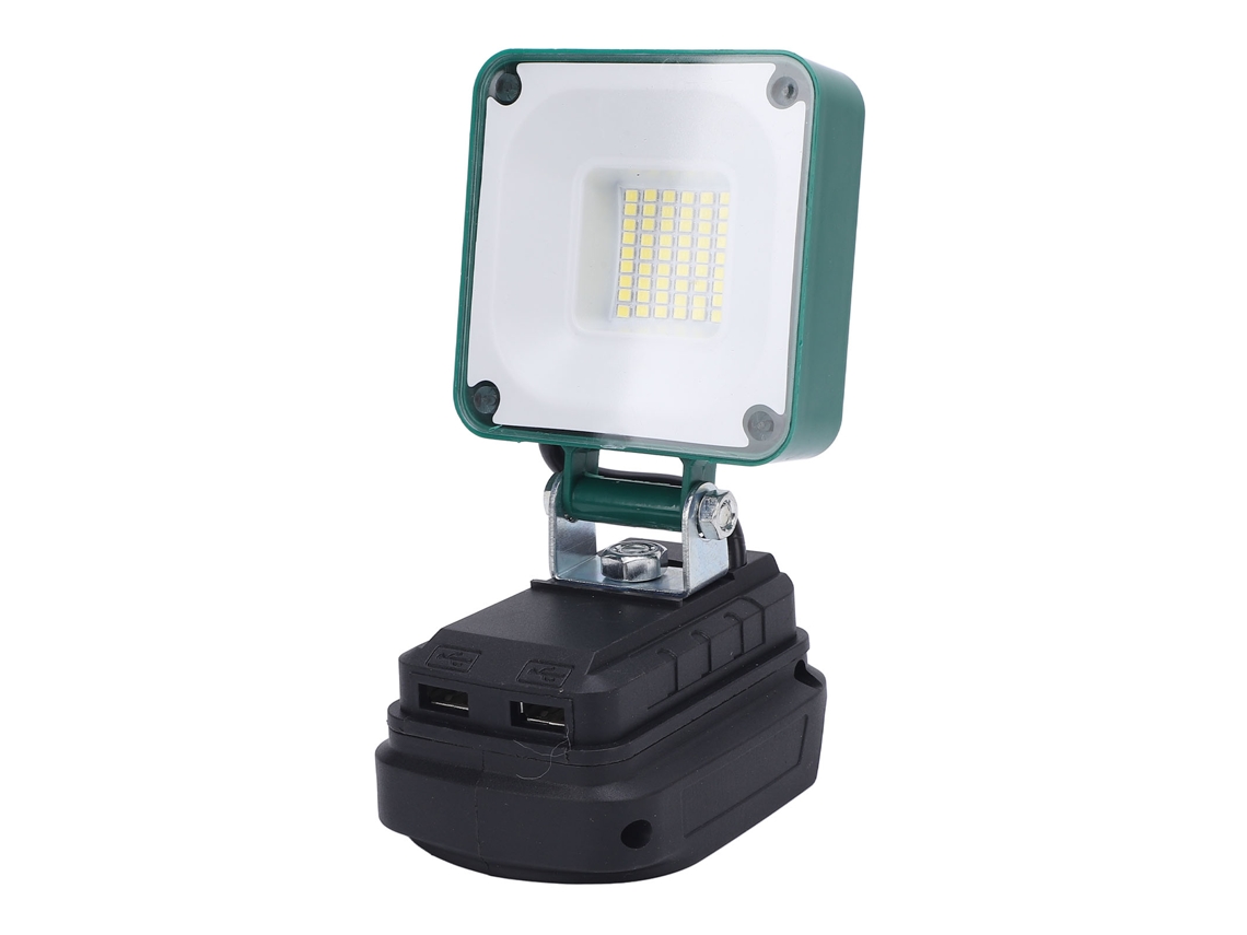 Luz de trabajo LED inalámbrica con 45 LED, 3400 lm, ajustable, impermeable, con batería y puerto USB para BL1815